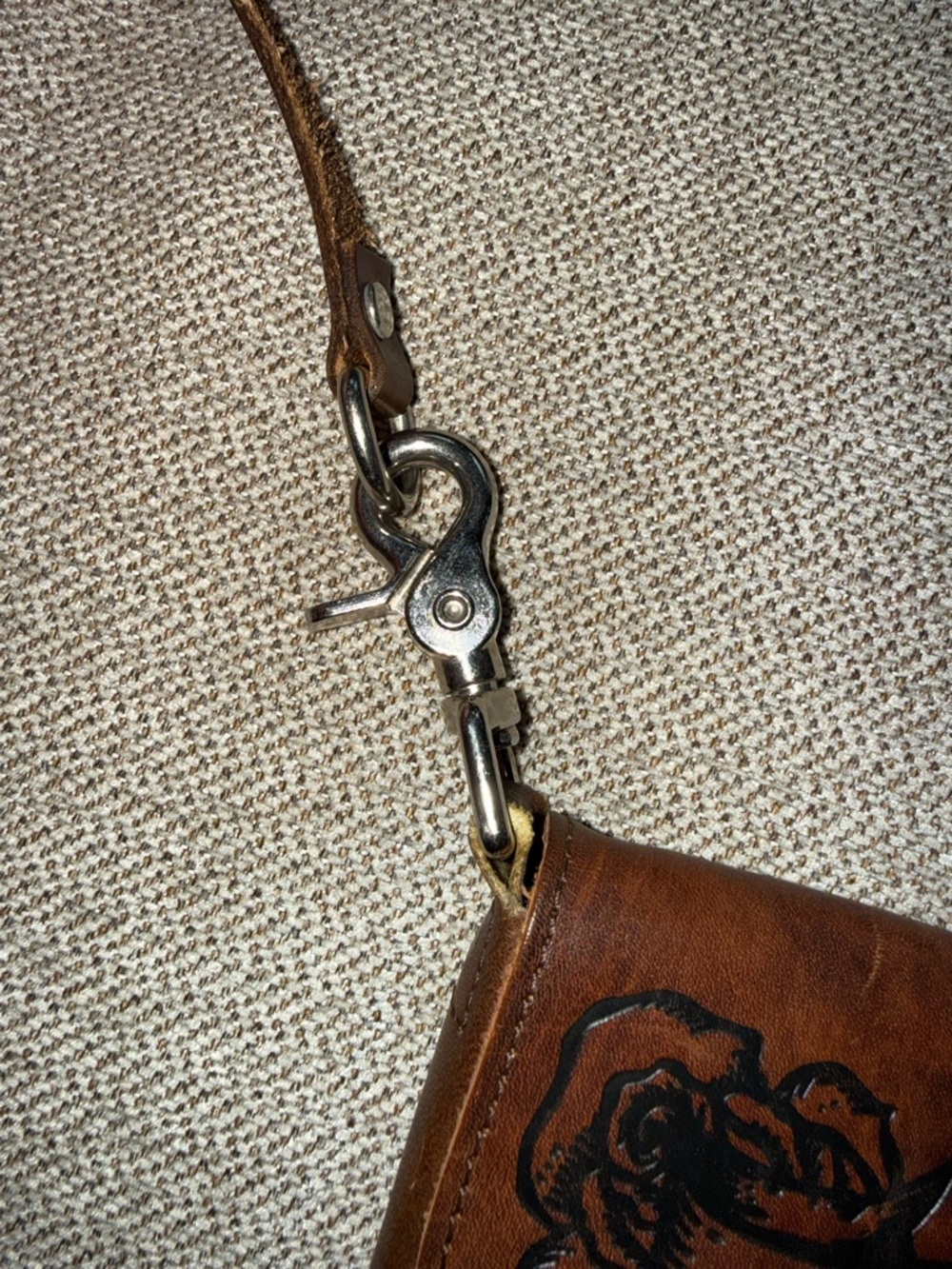 Harley‑Davidson Dark Brown Leather Embossed Crossbody - Picture 10 of 11